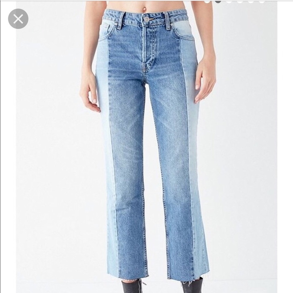 Bdg urban outfitters two-tone crop straight jeans